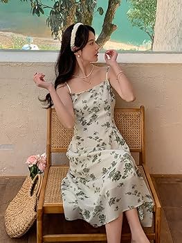 Amazon.com: Neeno Women's Dresses Floral Print Cami Dress